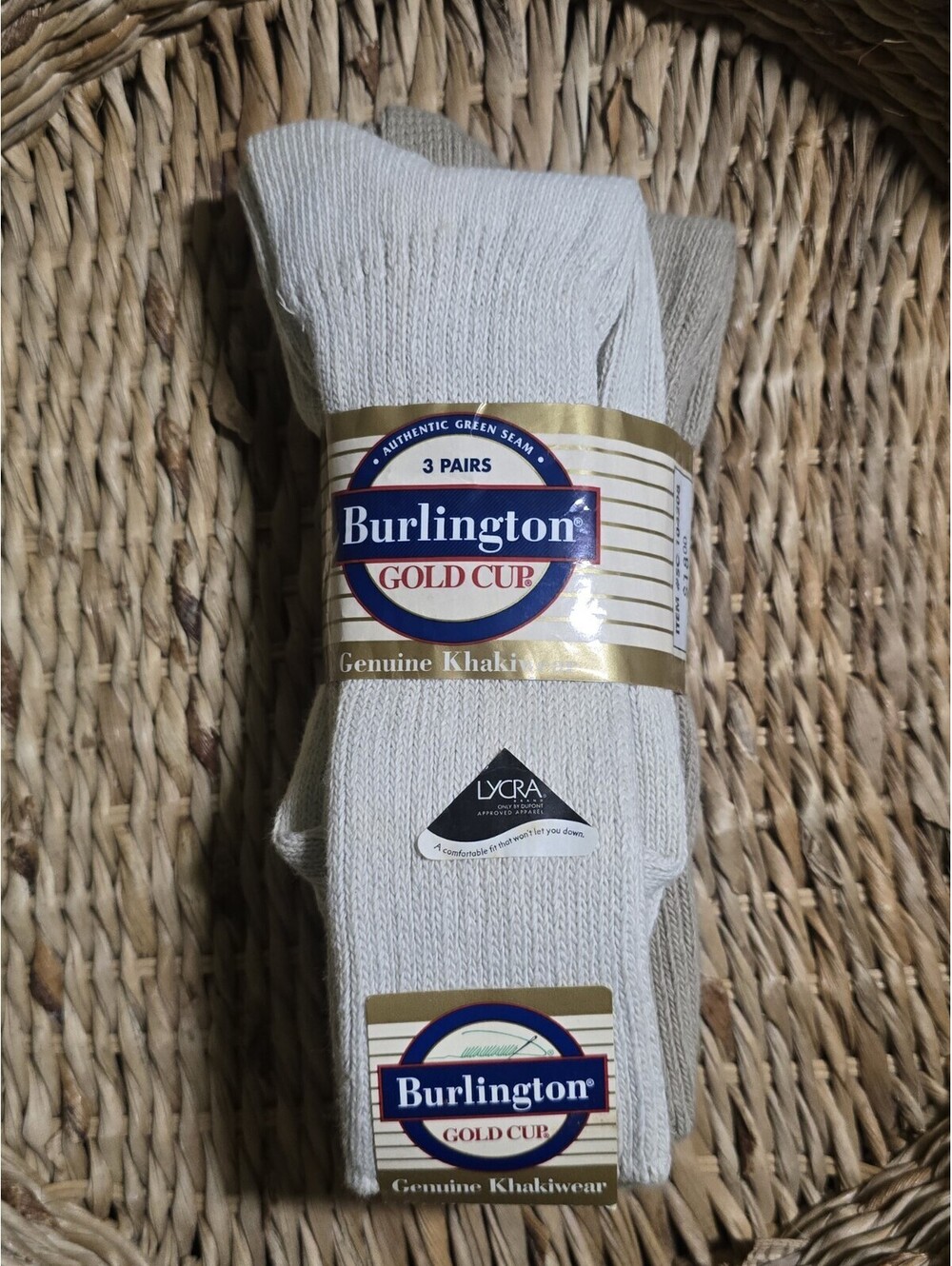 3 Pairs Of Burlington Crew Length Socks NOS Sock Size 6-12.5 White Made USA New